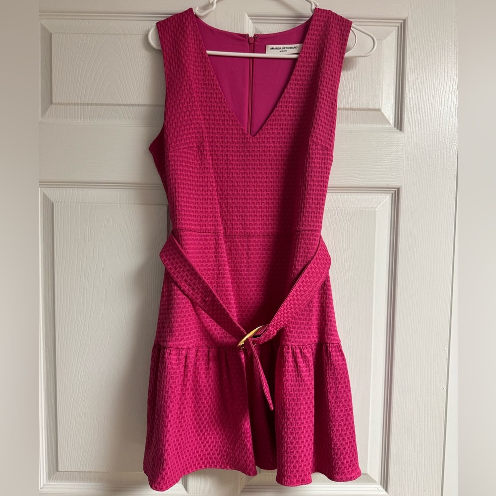 AMANDA UPRICHARD SELENA DRESS Color: Cranberry Size: Medium worn once
